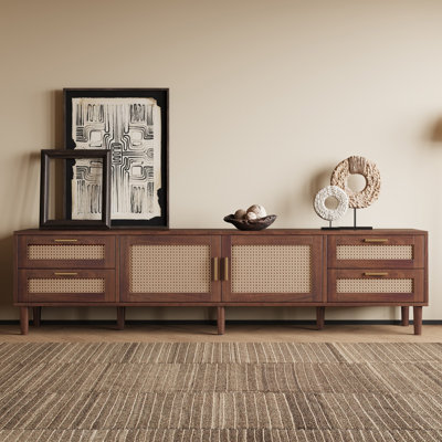 78" Modern TV Stand For Tvs Up To 85", Media Console Entertainment Center With Storage Cabinets And Drawers For Living Room by George Oliver