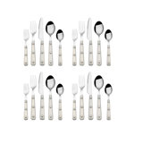 Translucent 20-Piece Stainless Steel Flatware Set, Service For 4