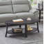 Table basse contemporaine en bois avec tablette