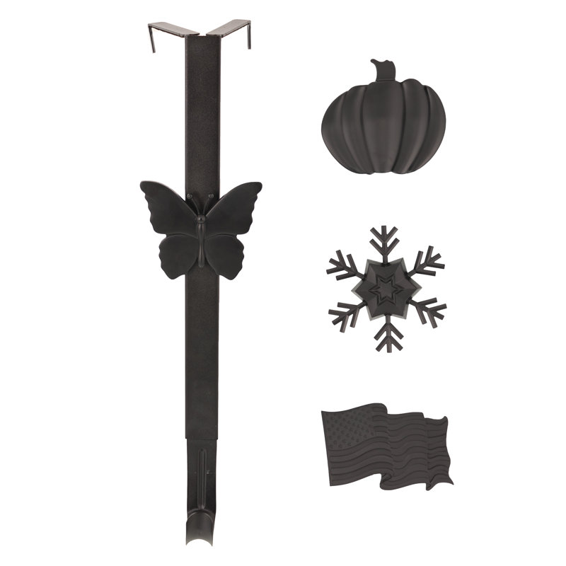 Support à couronne réglable haut / bas Adapt avec icônes à encliqueter, noir mat, Noir