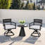 Chaise berçante pivotante en aluminium pour terrasse 2 pièces avec coussins Sunbrella