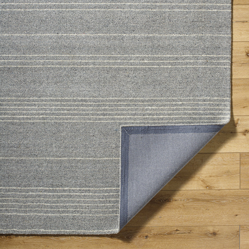 Romano Hand Loomed Wool Striped Area Rug, Rectangle 9' x 12'