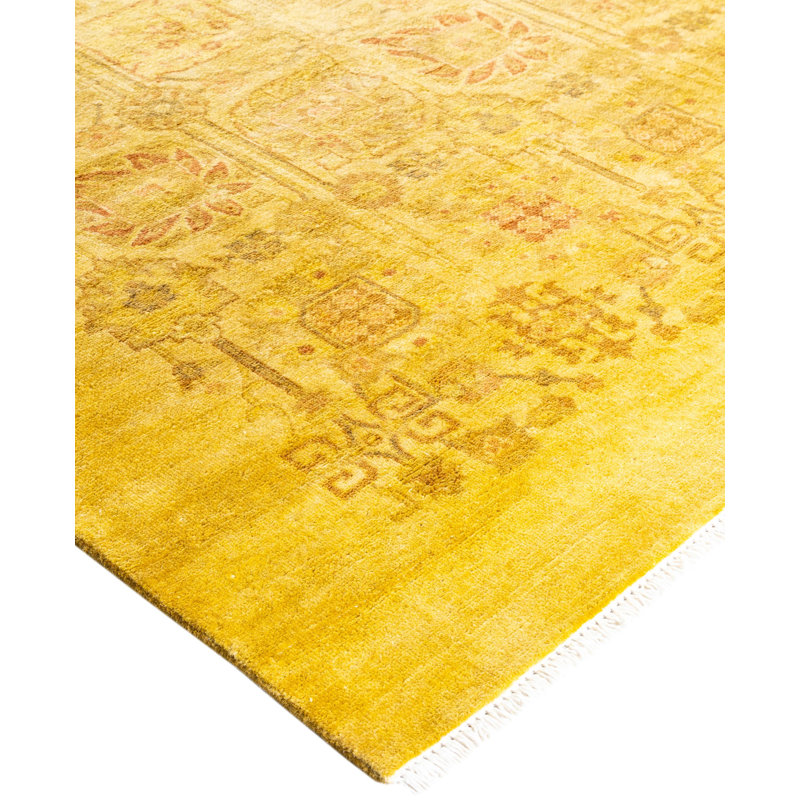 Overdyed One-of-a-Kind 4' 1" X 6' 2" Hand Knotted Area Rug