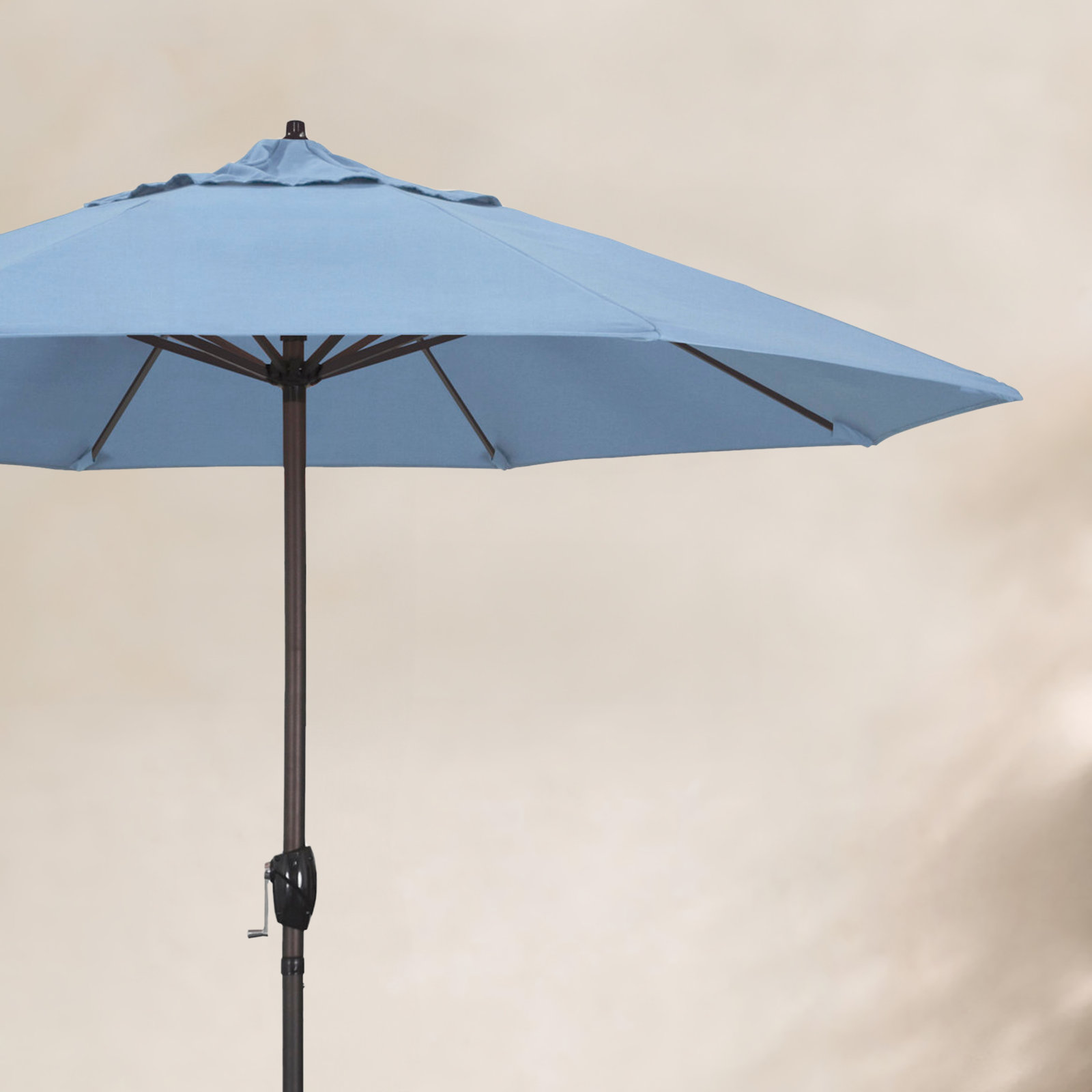 Mira 9' Sunbrella® Market Umbrella, Canvas Air Blue Sunbrella® Canvas