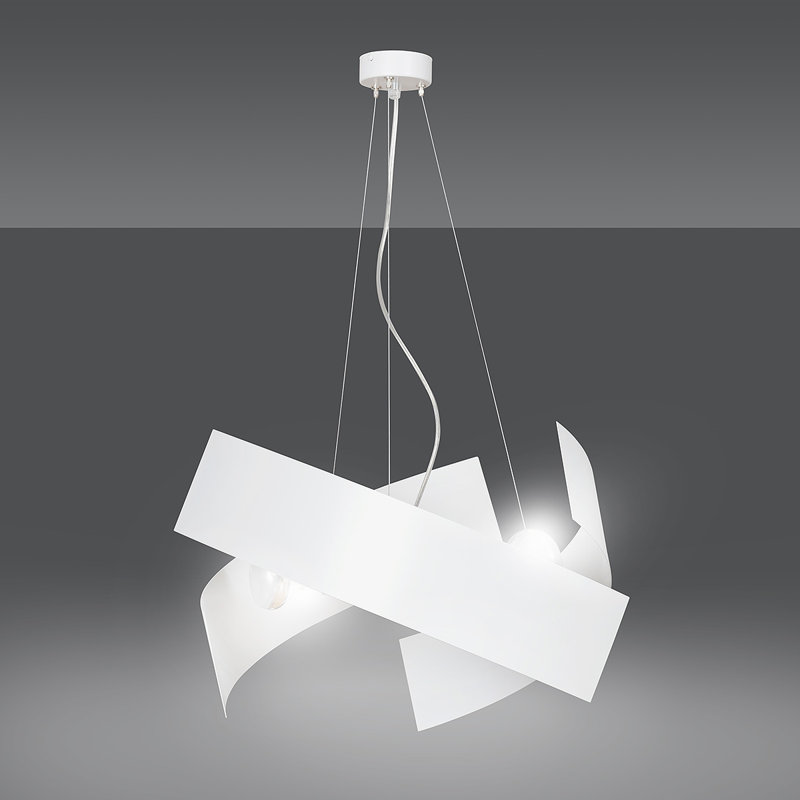 Oliviana 3 - Light Geometric Pendant, White