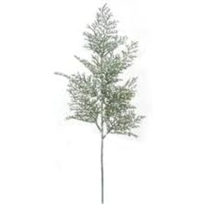 24-Inch DIY Christmas Wreath Kit with Green White 18-Inch Frosted Cedar Pine Sprays