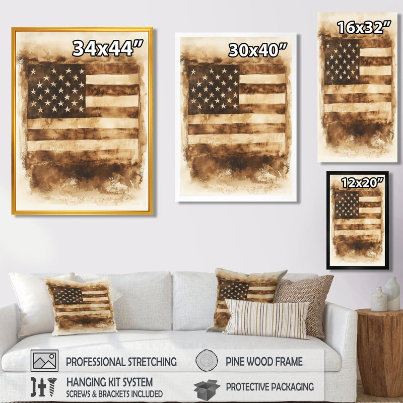 Ratification de la déclaration des droits, drapeau des États-Unis I - États-Unis, art mural, H 20 po x l 12 po, Blanc