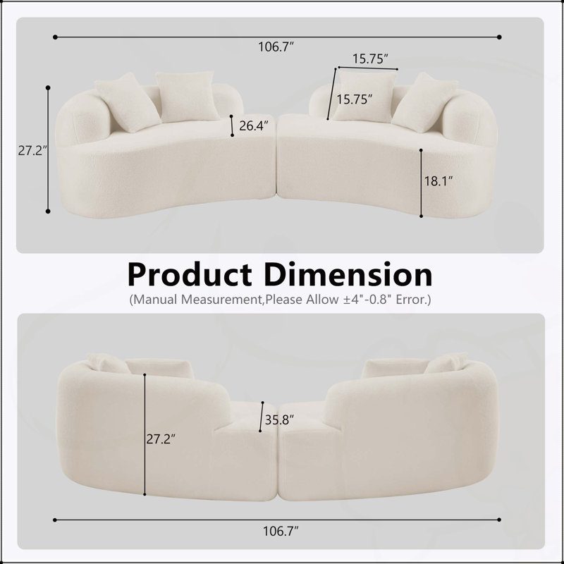 Canapé Curved, Blanc