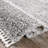 Shields Modern Performance Shag Tasseled Gray Rug-128861774