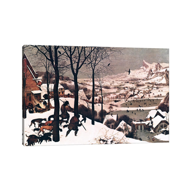 Hunters in the Snow 1 Piece Wrapped Canvas Painting, 66.04 cm H x 45.72 cm W x 3.175 cm D