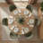 Modern 7-Piece 60-Inch Round Oak Veneer Dining Set With 6 Linen Chairs-231297749