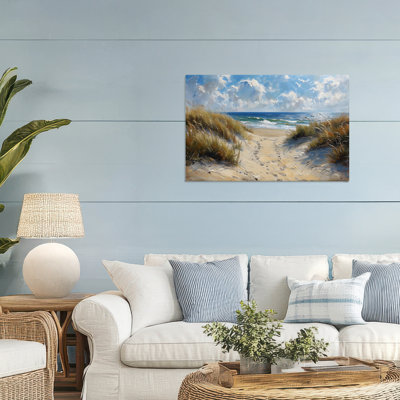 Voie maritime, empreintes de pas sur toile, design par LSR Creative Studio