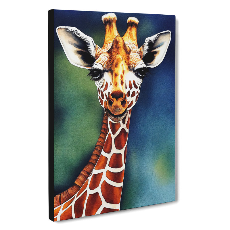 XC1022-2398X Happy Giraffe - Wrapped Canvas Print, 50cm H x 35cm W x 3cm D
