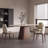 Simple Modern Oval Rock Slab Dining Table Sets
