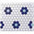 White/Cobalt Blue & Sky Blue Flower