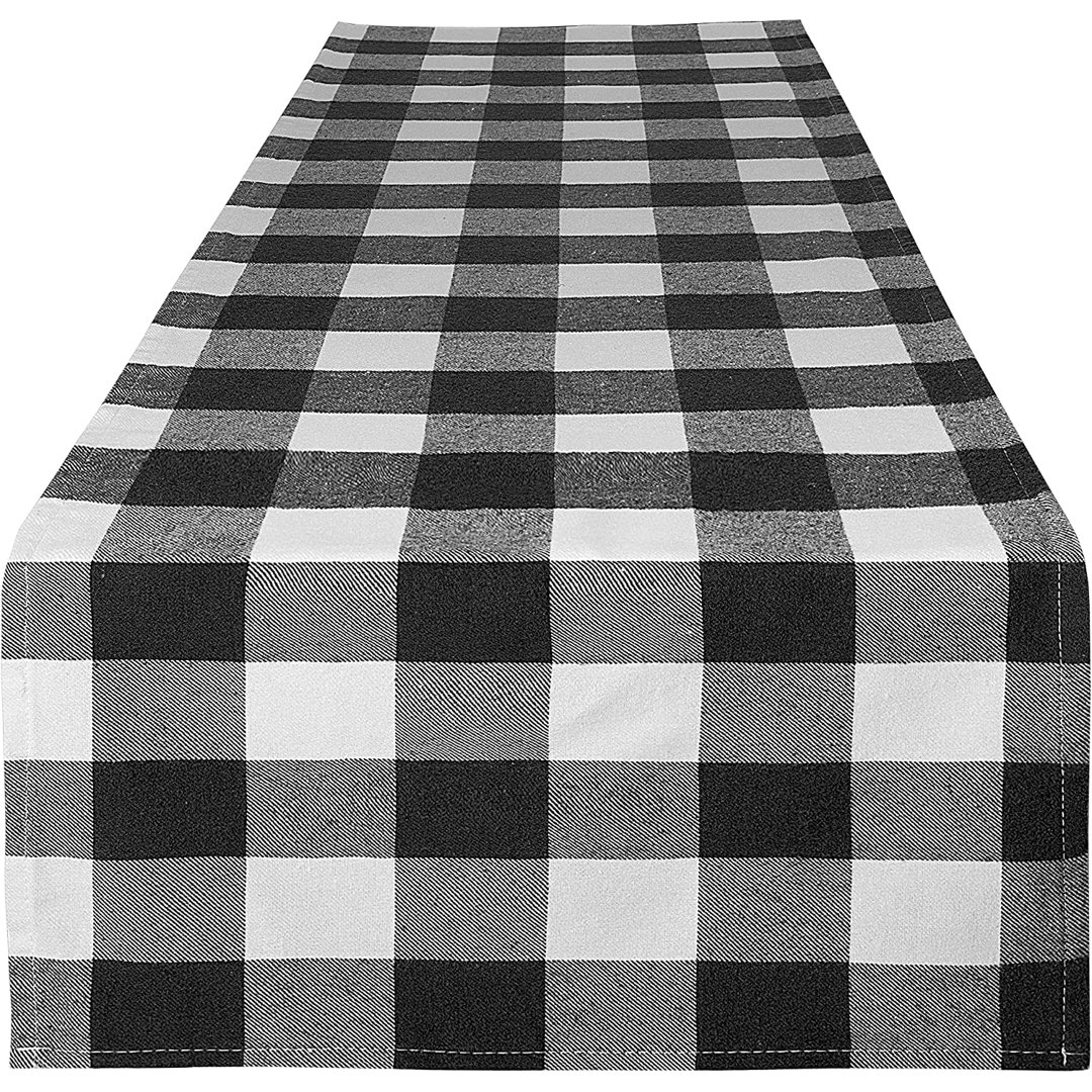 Zulay Home Table Runner Thick Poly Cotton Buffalo Plaid Table Runners 14"x72" Gracie Oaks 