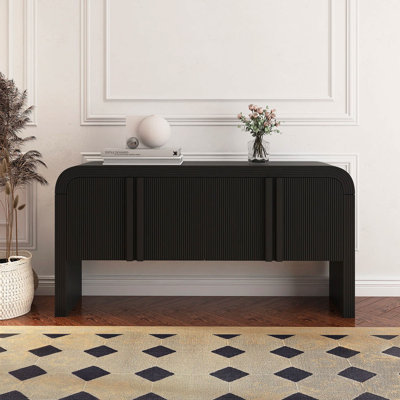 Armoire d'appoint 63 po x 15 po en MDF de haute qualité avec 4 portes