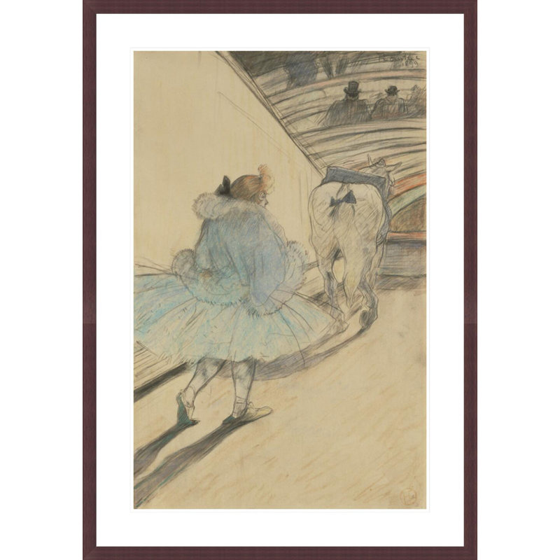 Au cirque: entrer dans l'anneau par Henri de Toulouse-Lautrec - estampe numérique encadrée, H 41,5 po x l 29,23 po