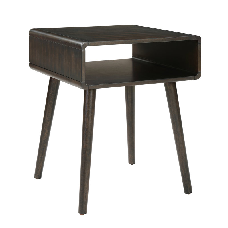 Table de bout avec tablette Kays, Moka foncé moka