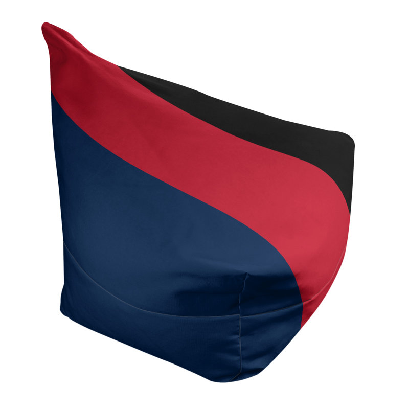 Classic Bean Bag, 30" H x 27" W x 27" D, Blue/Red/Black