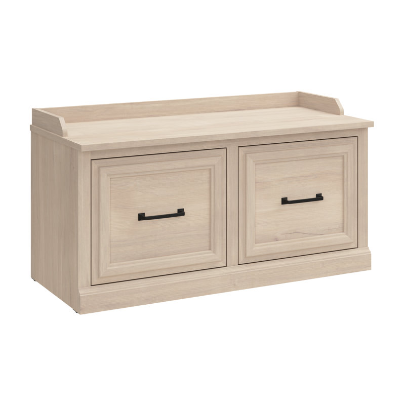 Arulappu Storage Bench, White Washed Maple