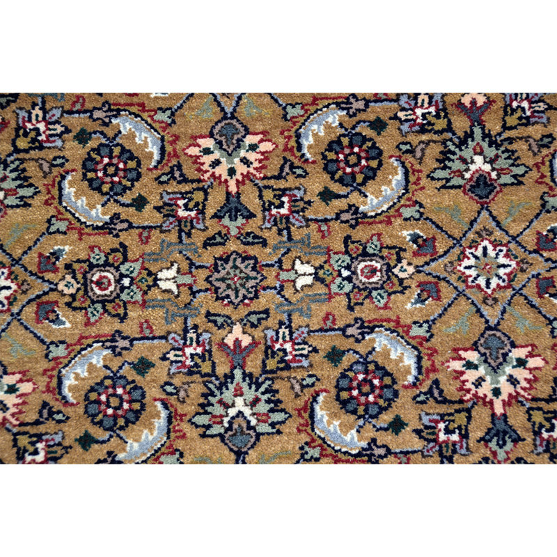 Wool Floral Area Rug, Rectangle 5' X 7'