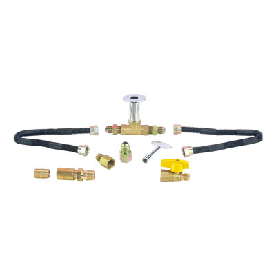 Fire Pit Gas Burner High Capacity Complete 3/4"  Liquid Propane Connection Kit