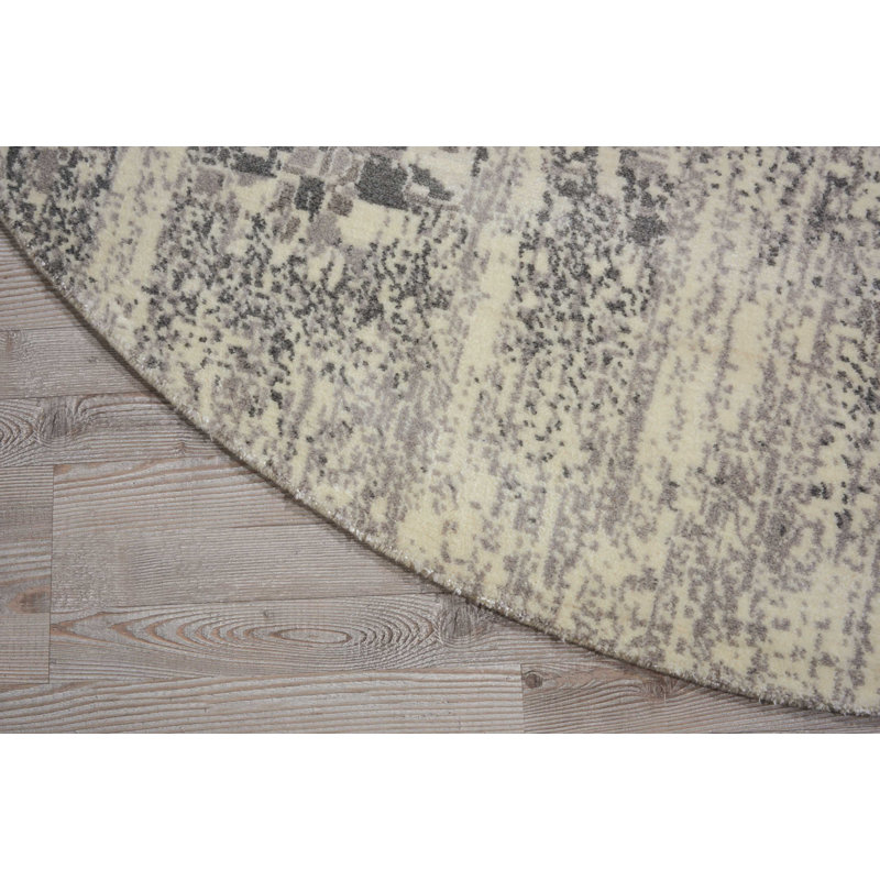 Idaville Viscose Abstract Indoor Rug, Round 8' x 8'