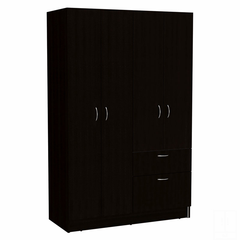 Armoire, armoire à deux portes, un tiroir, cinq tablettes intérieures, tringle