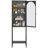 Metal Glass Door Display Storage Cabinet - 5-Tier Cube Bookshelf Storage Cabinet With 3 Adjustable Shelves-574727194