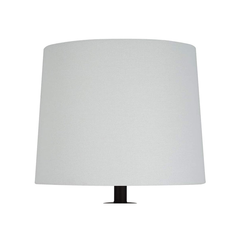 Lampe de table en métal H 20 po avec abat-jour en lin blanc cassé Aedon
