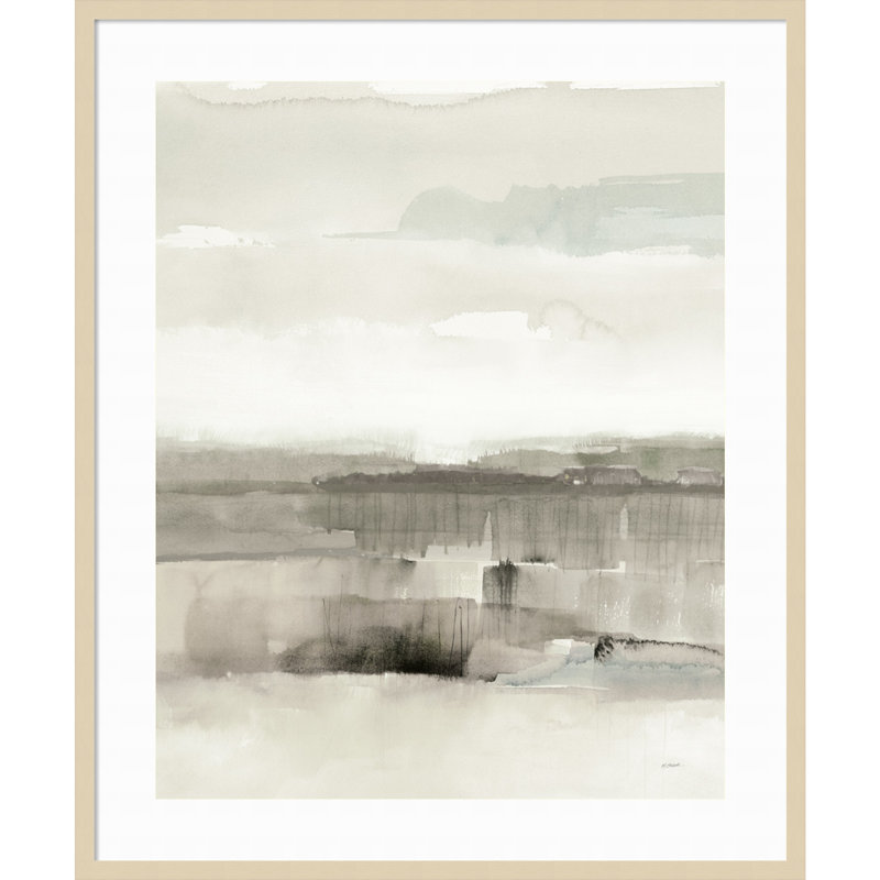 Influence Of Line And Color Neutral Crop by Mike Schick, Brown Framed Paper, 41.12" H x 34.12" W x 0.88" D
