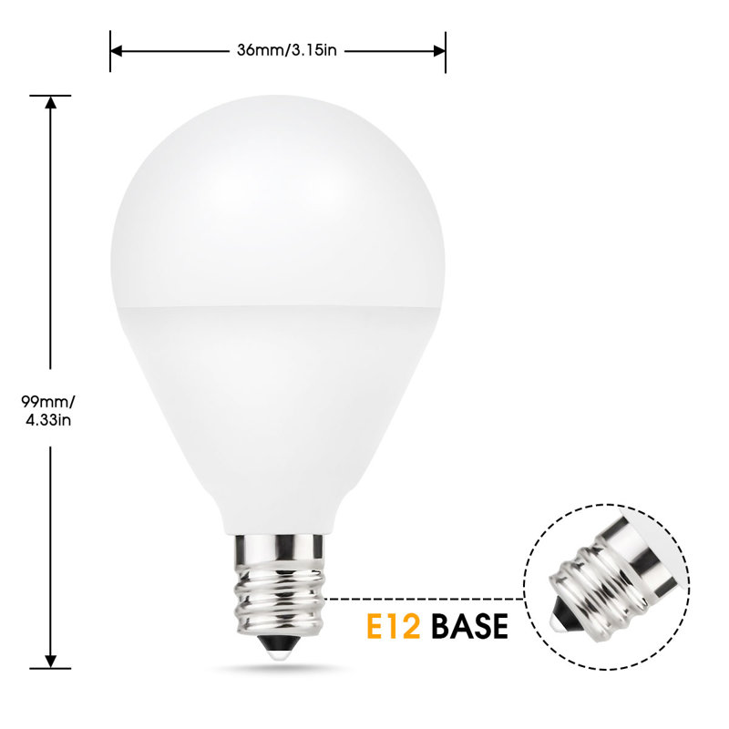 60 Watt LED Dimmable Light Bulb E12/Candelabra