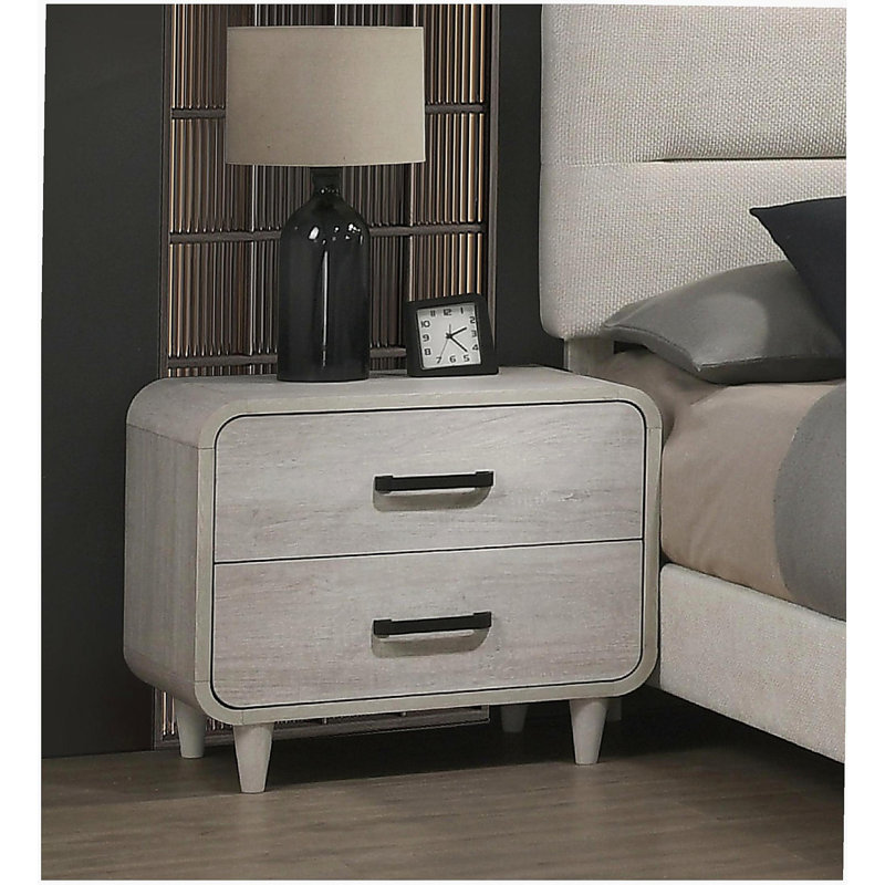 Meuble de rangement de table de chevet à deux tiroirs 1pc