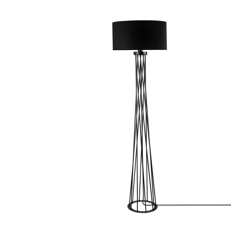 Mazee 68.9'' Black Traditional Floor Lamp, Black