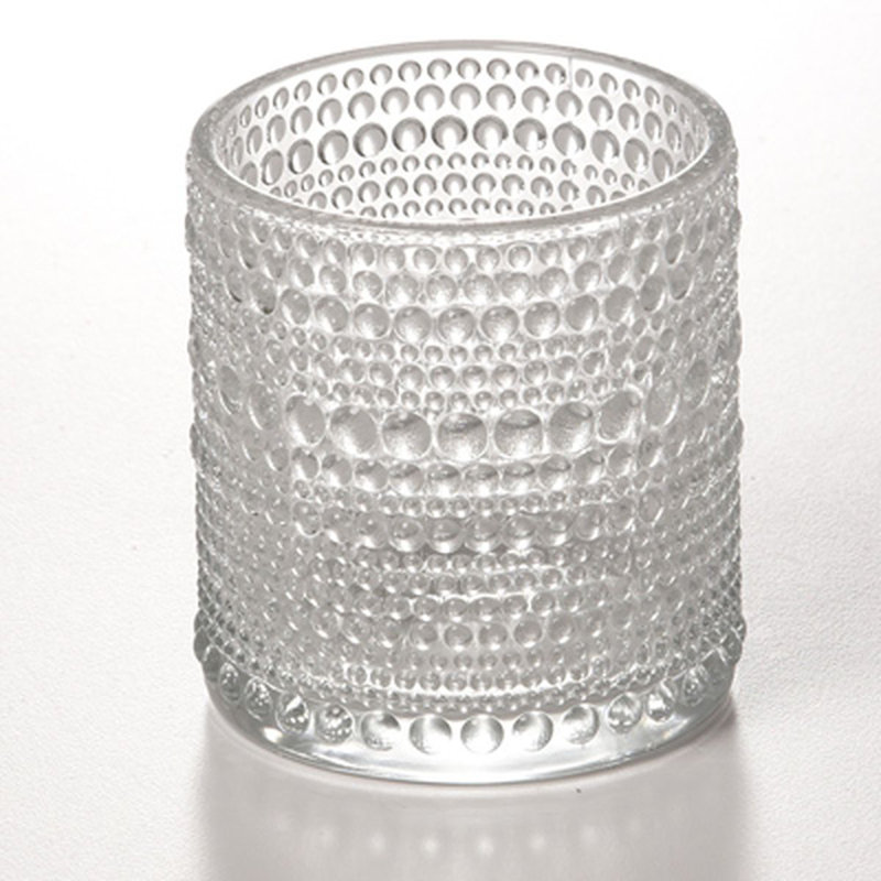3'' H Glass Tabletop Tealight Holder, Clear
