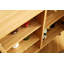Armoire latérale en rotin naturel à trois portes pour le rangement de la maison et du bureau. Buffet buffet en rotin