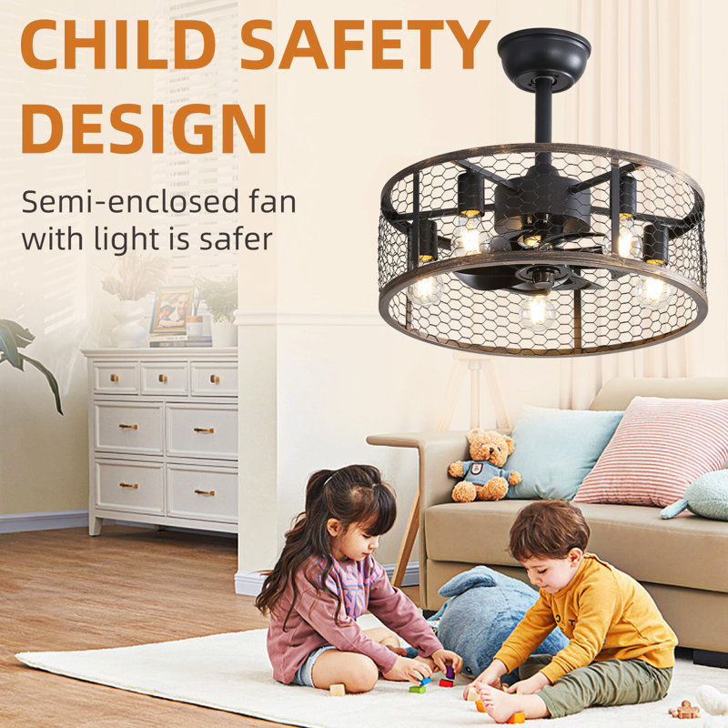 19.7In Classic Ceiling Fan With Light