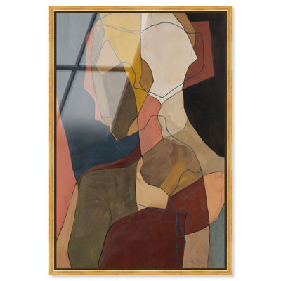 «Cubist Contemplation I», impression murale encadrée par Art Remedy, cadre doré, 20 x 30
