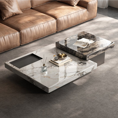 Italian marble square coffee table