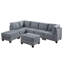 Meuble de salon capitonné sans accoudoirs 1pc