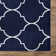 Arianie Morocco Trellis Navy Area Rug