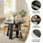 43.3"-59" Extendable Round Dining Table, Circle Kitchen Table Oval Dinner Table For 4-8, Farmhouse Dining Table With Removable Leaves Space Saving And Storage Shelf For Kitchen And Living Room, Black-129892444