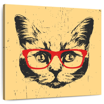 Chat Brampt avec lunettes