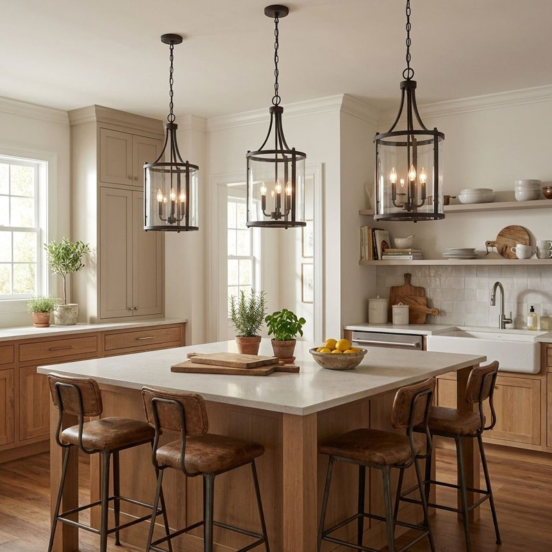 Cleveland 3-Light Chandelier, Bronze anglais
