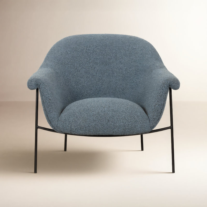 Suerte Boucle Armchair, Knoll Sky