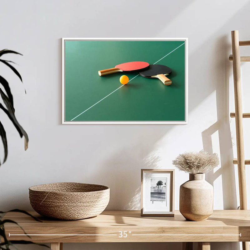 Pingpong Gear Set, 19" X 13", Floating Frame White