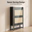 Narrow Flip-Down Shoe Cabinet, 9.4" Slim Entryway Storage