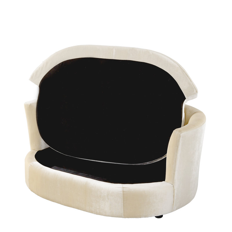 Keir 57.5'' Wide Swivel Loveseat, Apricot