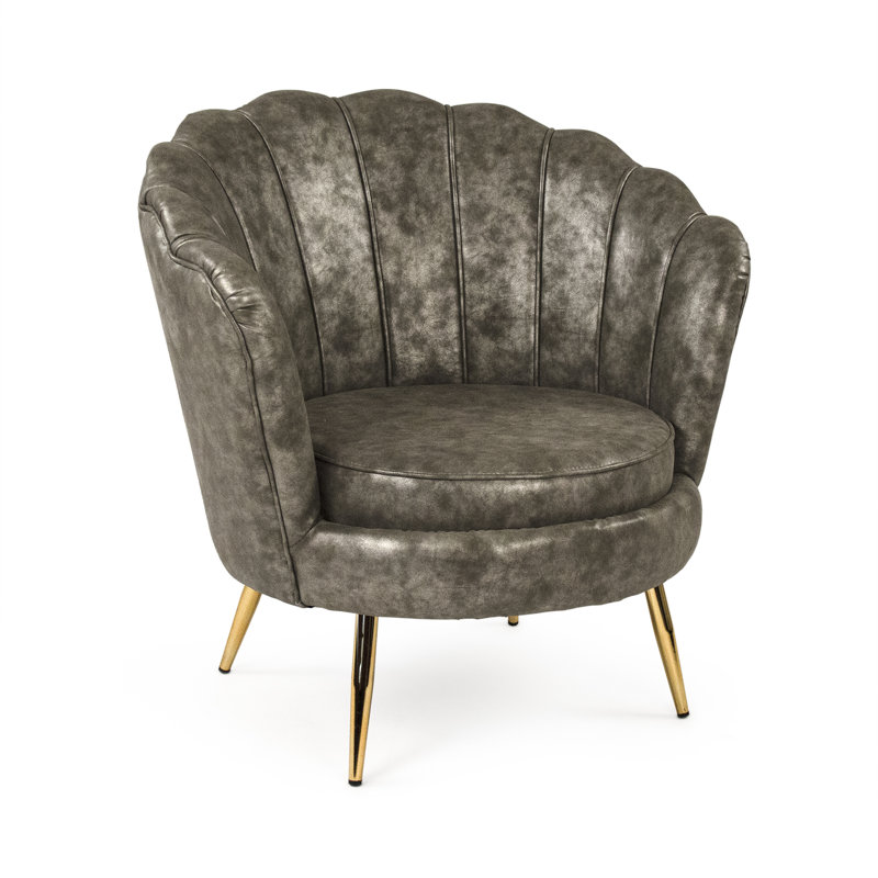 Fauteuil demi-tonneau de 31 po Pedra, Gris